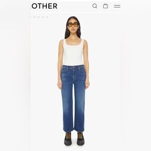 Worn once MOTHER dodger ankle jean in heart throb